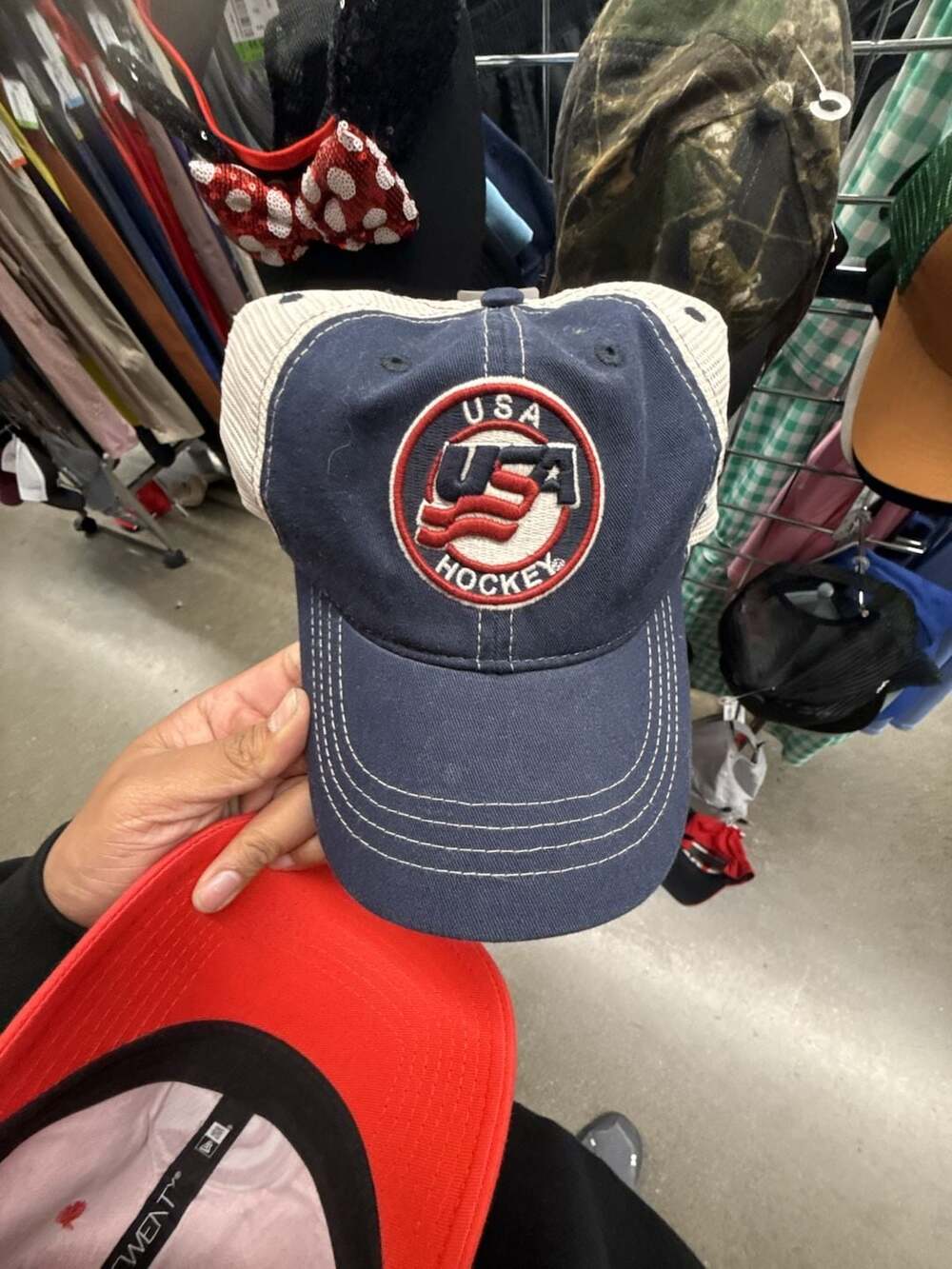 Zephyr USA Hockey Embroidered Logo Mesh Back Trucker Hat